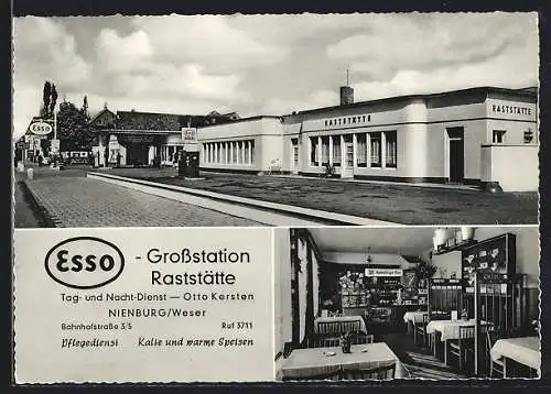 AK Nienburg / Weser, Esso Grossstation, Tankstelle Raststätte