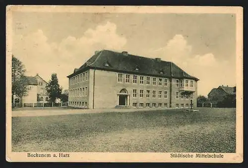 AK Bockenem a. Harz, Blick auf die Städtische Mittelschule