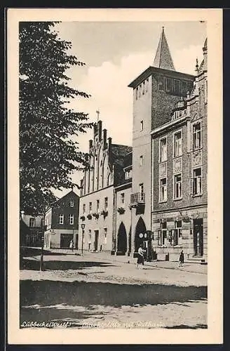 AK Lübbecke, Marktplatz mit Rathaus