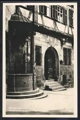 AK Esslingen a. N., Hausbrunnen am Speyer Pfleghof