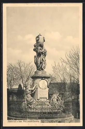 AK Frankfurt /Oder, Blick auf das Prinz Leopold-Denkmal