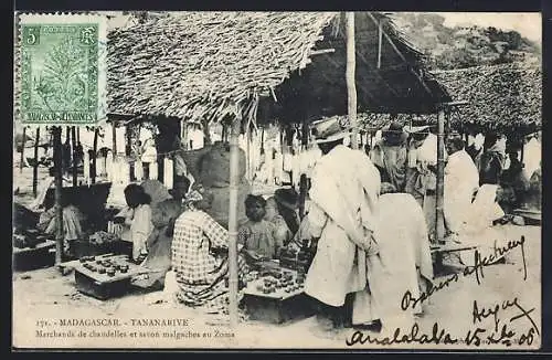 AK Tananarive, Marchands de chandelles et savon malgaches au Zoma