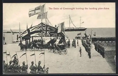 AK Aden, The Duke of Connaught leaving the landing pier