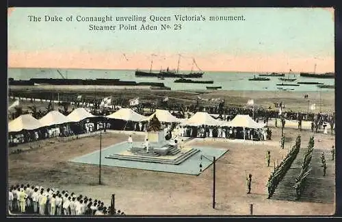 AK Aden, Steamer Point, The Duke of Connaught unveiling Queen Victoria`s monument