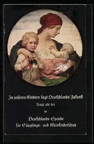 Künstler-AK Ludwig von Zumbusch, Ganzsache Bayern PP43E1 /03: Deutschlands Spende für Säuglings- und Kleinkinderschutz