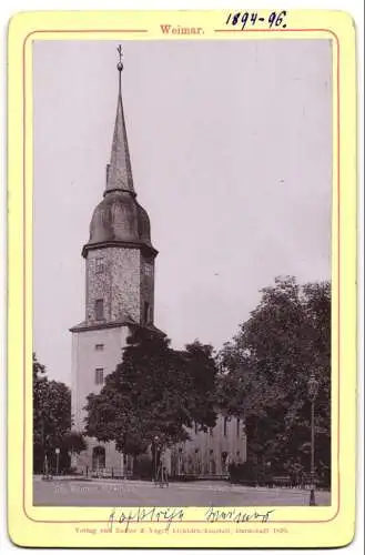 Fotografie Zedler & Vogel, Darmstadt, Ansicht Weimar, Blick nach der Hofkirche