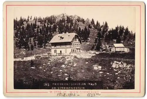 Fotografie W. Otto Jr., Wien-Simmering, Ansicht Semmering, Friedrich Schueler Haus am Sonnwendstein