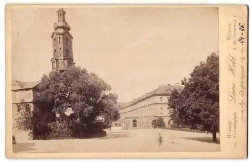 Fotografie Louis Held, Weimar, Marienstr. 1, Ansicht Weimar, Blick auf die Kirche mit dem Schloss