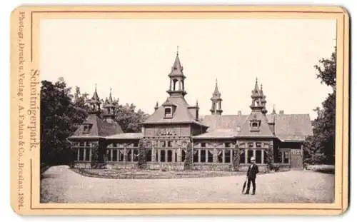 Fotografie A. Fabian & Co., Breslau, Ansicht Breslau, Gebäude im Scheitnigerpark