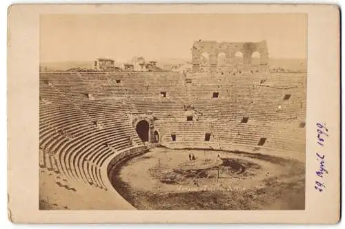 Fotografie unbekannter Fotograf, Ansicht Verona, Toterno Arena 1899