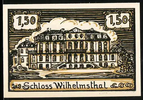 Notgeld Hofgeismar, 1,50 Mark, Schloss Wilhelmsthal Abbildung, Conto P Nummer 41958