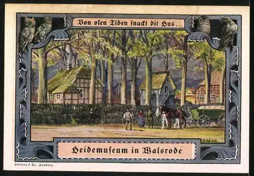 Notgeld Walsrode, 1922, 1 Mark, Erholungsheim Walsrode und Heidemuseum in Walsrode