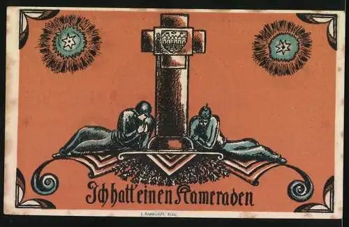 Notgeld Heiligenhafen 1922, 1 Mark, 50 Jahre Militärverein - Einlösung bis 18. April 1922