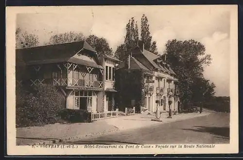 AK Vouvray, Hotel-Restaurant du Pont de Cisse, Facade sur la Route Nationale