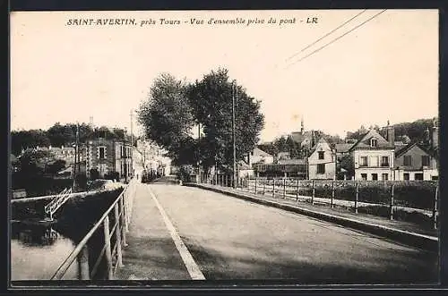 AK Saint-Avertin prés Tours, Vue d`ensemble prise du pont