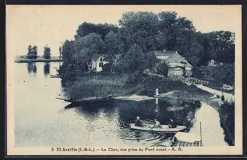 AK St-Avertin /I.-et-L., Le Cher, vue prise du Pont ouest