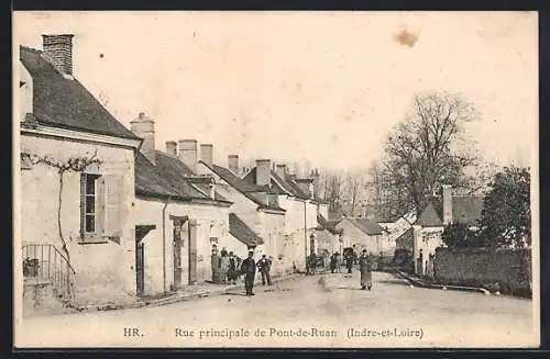 AK Pont-de-Ruan /I.-et-L., Rue principale