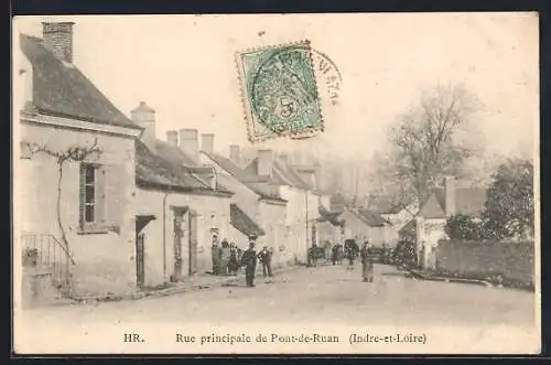 AK Pont-de-Ruan /I.-et-L., Rue principale