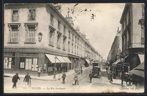 AK Tours, La Rue Nationale, Strassenpartie