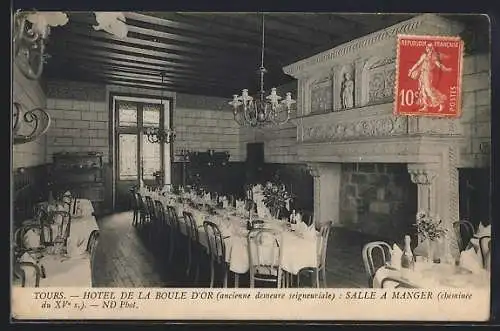 AK Tours, Cheminèe d`une salle de l`ancien hotel de Thomas Bobier, constructeur du chateau de Chenonceaux