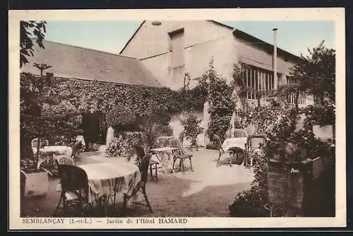 AK Semblancay /I.-et-L., Jardin de l`Hôtel Hamard