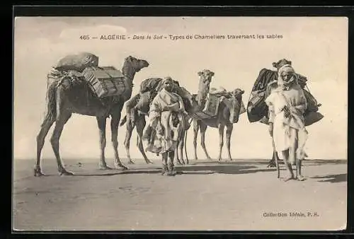 AK Algérie, Types de Chameliers traversant les sables