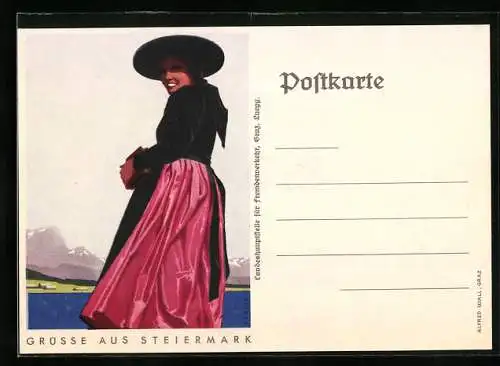 AK Costume de Styrie, Tracht aus der Steiermark