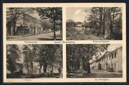 AK Rheinsberg, Marktplatz, Kirche, Paedagogium