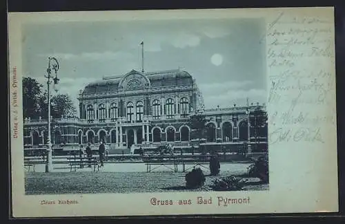 Lithographie Bad Pyrmont, Das neue Kurhaus