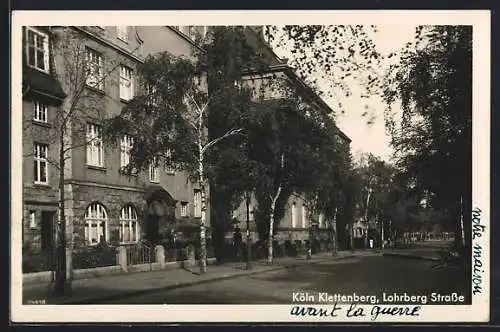 AK Köln-Klettenberg, Gebäudeansicht in der Lohrbergstrasse