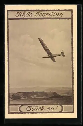 AK Ganzsache PP88C1: Rhön-Segelflug 1925, Segelflugzeug