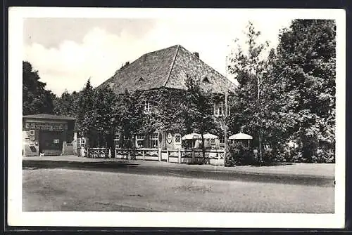 AK Pinneberg, Hotel Krupunder Park H. Ehlers, von der Strasse gesehen