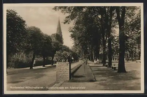 AK Nordseebad Wilhelmshaven, Kurpromenade am Adalbertplatz