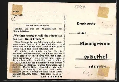 AK Bethel bei Bielefeld, Grabstätte der Familie v. Bodelschwingh