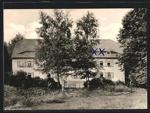 AK Neukirch /Lausitz, Jugendherberge mit Garten