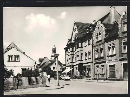 AK Ruhland /Lausitz, Schneidermeister Max Zeiler in der Bahnhofstrasse