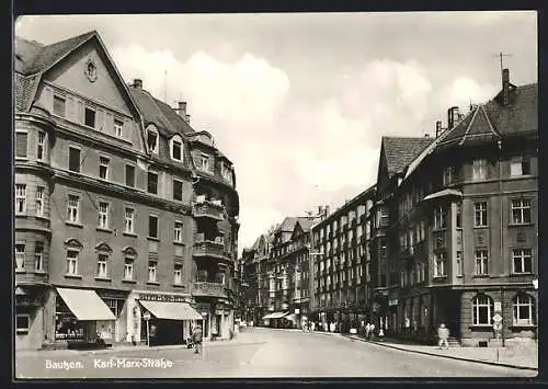 AK Bautzen, Blick in die Karl-Marx-Strasse