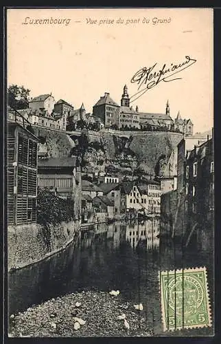 AK Luxembourg, Vue prise du pont du Grund