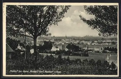 AK Mondorf-les-Bains, Ortsansicht mit der Kirche