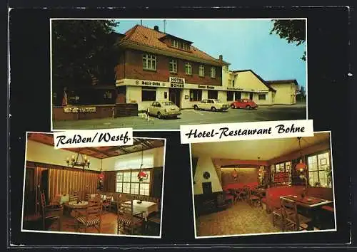 AK Rahden /Westf., Hotel-Restaurant Bohne, Inh. Aug. Bohne, Lübbecker Strasse 38