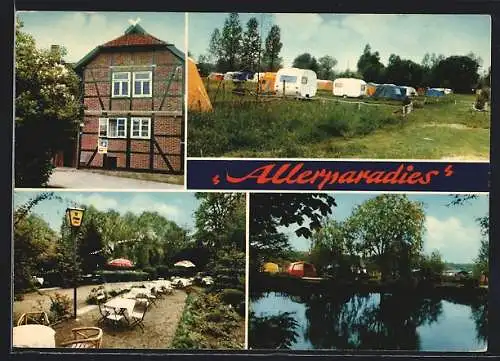 AK Langlingen /Krs. Celle, Gasthof Allerparadies, Campingplatz