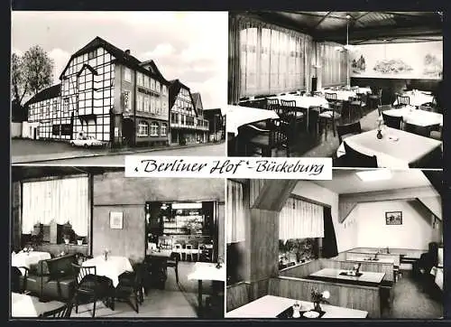 AK Bückeburg, Hotel Berliner Hof mit Speisesaal