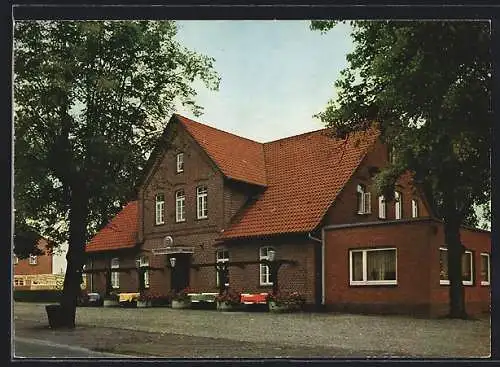 AK Lemke /Nienburg, Partie am Gasthaus K. H. Cunow