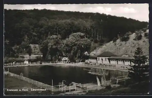 AK Kreiensen a. Harz, Blick auf das Schwimmbad