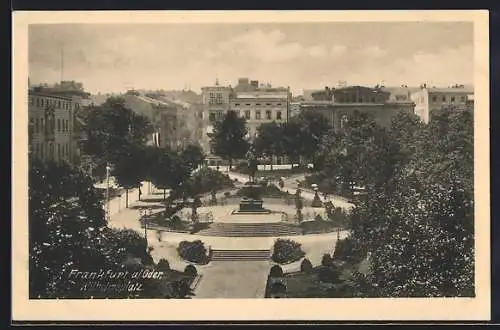 AK Frankfurt, Wilhelmsplatz mit Denkmal