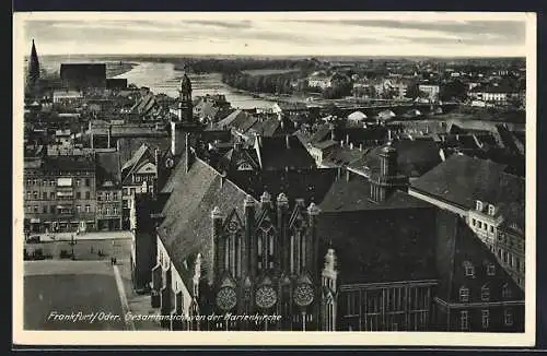 AK Frankfurt, Gesamtansicht von der Marienkirche