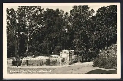 AK Frankfurt /Oder, Eingang zum Kleistpark