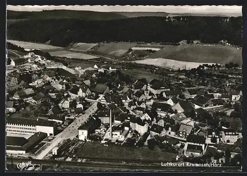 AK Kreiensen /Harz, Fliegeraufnahme der Ortschaft