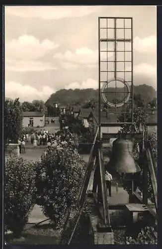 AK Friedland / Leine, Grenzdurchgangslager, Friedlandglocke