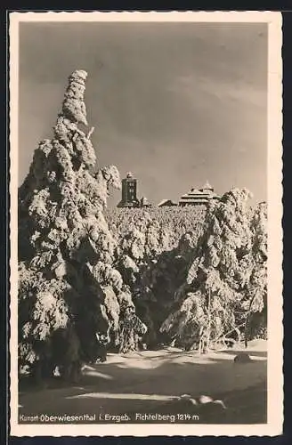 AK Oberwiesenthal i. Erzgeb., Fichtelberg im Winter